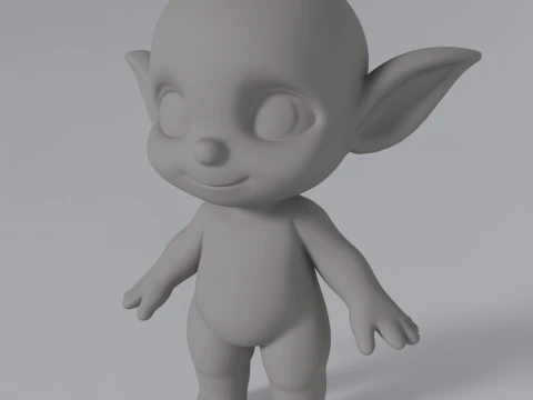 Chibi Goblin Base Mesh Model 3D Model