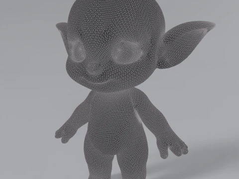 Chibi Goblin Base Mesh Model 3D Model