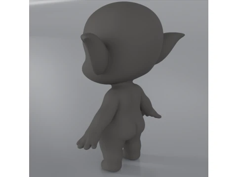 Chibi Goblin Base Mesh Model 3D Model