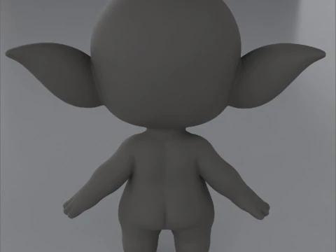 Chibi Goblin Base Mesh Model 3D Model