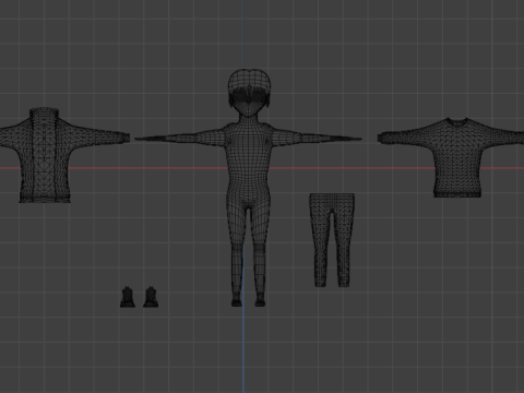 शैलीबद्ध चरित्र मॉडलिंग 3D मॉडल