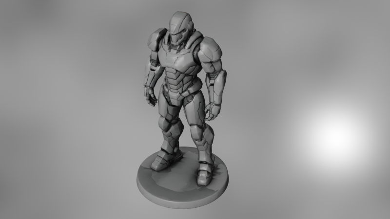 Model opancerzonego wojownika Model do druku 3D .c4d .max .obj .3ds .fbx .stl .blend 