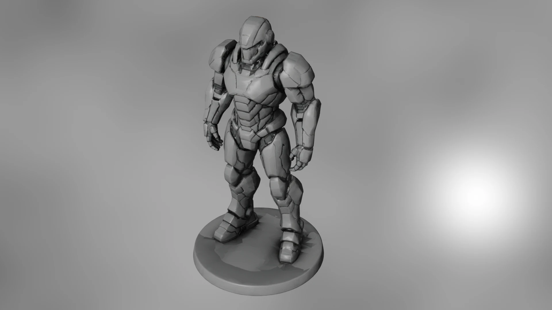 Armored Warrior Model 3D Print Model .c4d .max .obj .3ds .fbx .stl .blend 