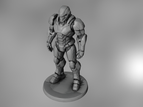 बख्तरबंद योद्धा मॉडल 3D प्रिंट मॉडल