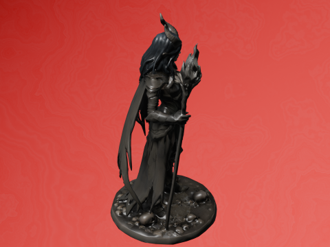 Dark Enchantress Figurine 3D Print Model