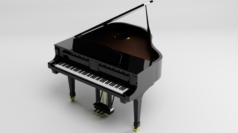 Piano 3D Model .c4d .max .obj .3ds .fbx .stl .blend 