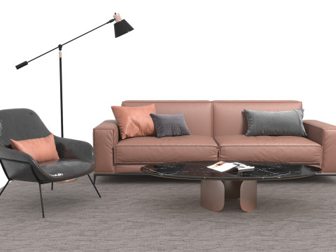 真皮沙发套01 3D 模型