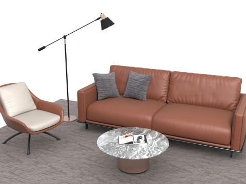 真皮沙发套02 3D 模型