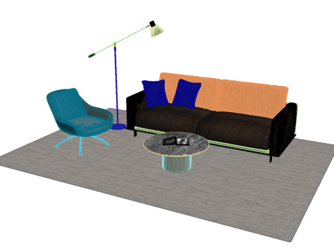 真皮沙发套02 3D 模型