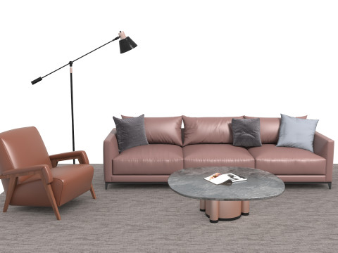 真皮沙发套03 3D 模型