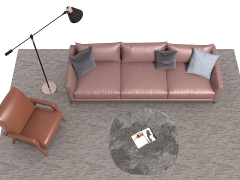 真皮沙发套03 3D 模型