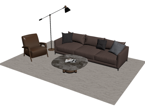 真皮沙发套03 3D 模型