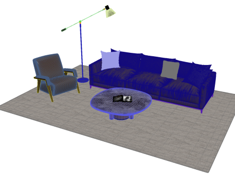 真皮沙发套03 3D 模型