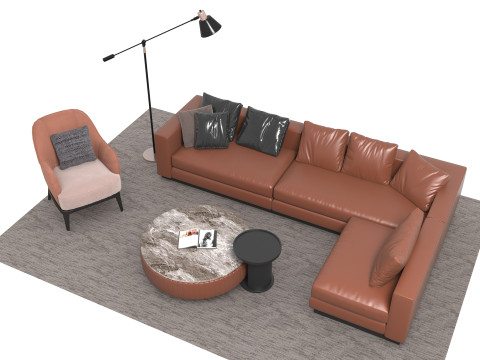 真皮沙发套04 3D 模型