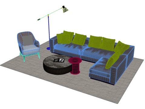 真皮沙发套04 3D 模型