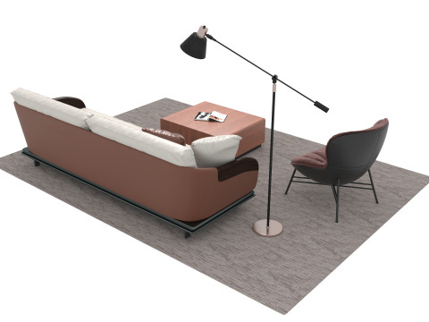 真皮沙发套05 3D 模型