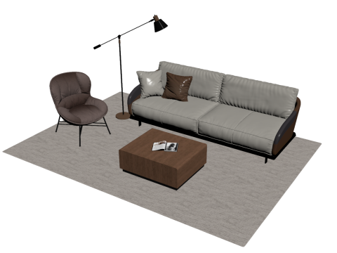 真皮沙发套05 3D 模型