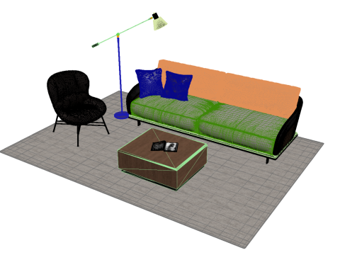 真皮沙发套05 3D 模型