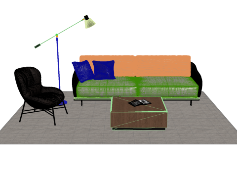 真皮沙发套05 3D 模型