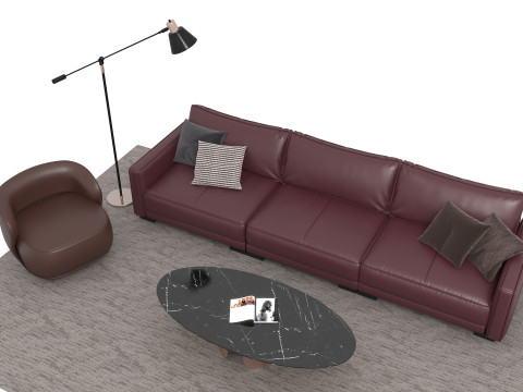 真皮沙发套06 3D 模型
