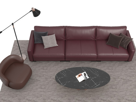 真皮沙发套06 3D 模型