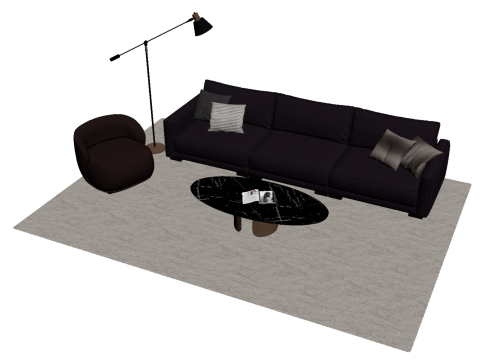 真皮沙发套06 3D 模型