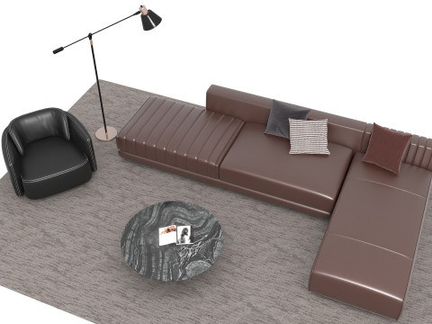 真皮沙发套08 3D 模型