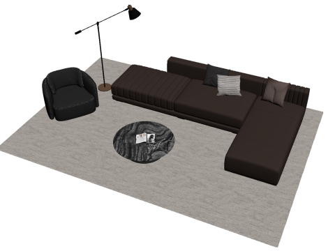 真皮沙发套08 3D 模型