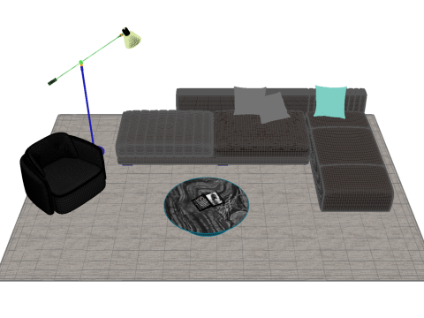 真皮沙发套08 3D 模型