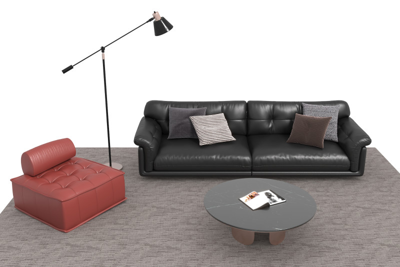 Set sofa kulit09 Model 3D .c4d .max .obj .3ds .fbx .stl .blend