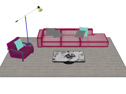 真皮沙发套10 3D 模型