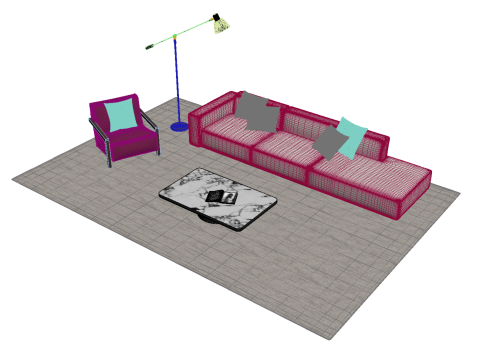 真皮沙发套10 3D 模型