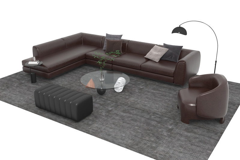 真皮沙发套12 3D 模型 .c4d .max .obj .3ds .fbx .stl .blend