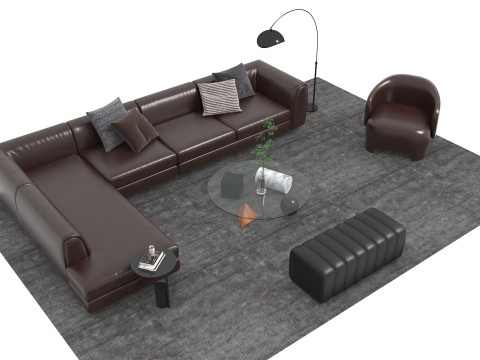 真皮沙发套12 3D 模型