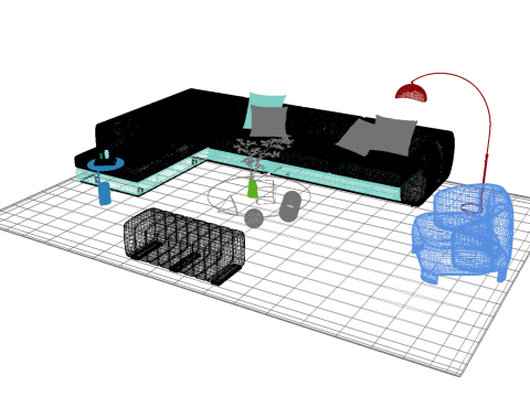 真皮沙发套12 3D 模型