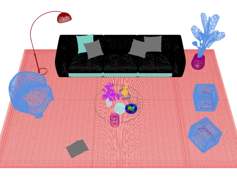 चमड़े का सोफा सेट 12 3D मॉडल