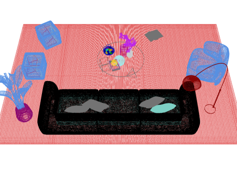 चमड़े का सोफा सेट 12 3D मॉडल