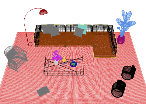 Ensemble canapé en cuir 15 Modèle 3D