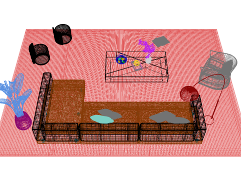 Ensemble canapé en cuir 15 Modèle 3D