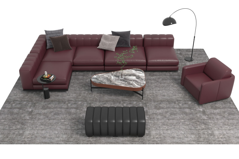 Set divani in pelle16 Modello 3D .c4d .max .obj .3ds .fbx .stl .blend