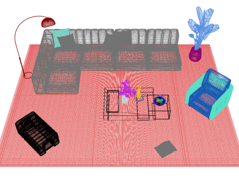 Кожаный диван 16 3D Модель