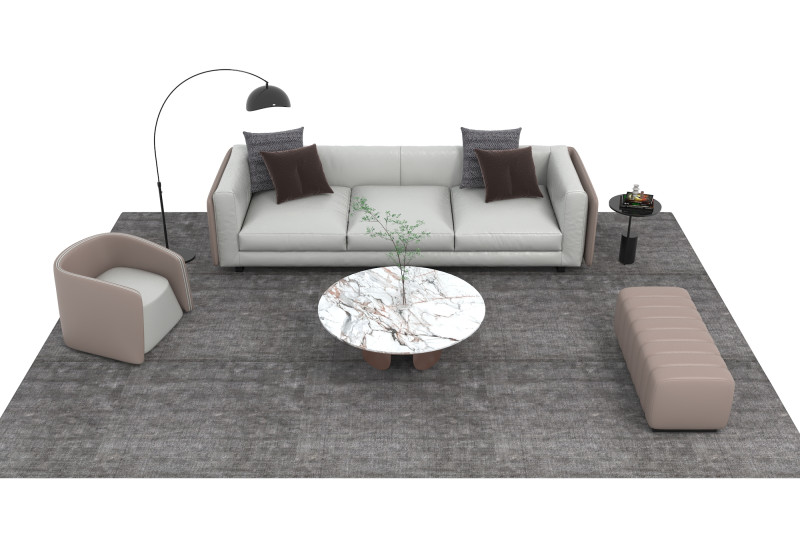 Set divani in pelle19 Modello 3D .c4d .max .obj .3ds .fbx .stl .blend