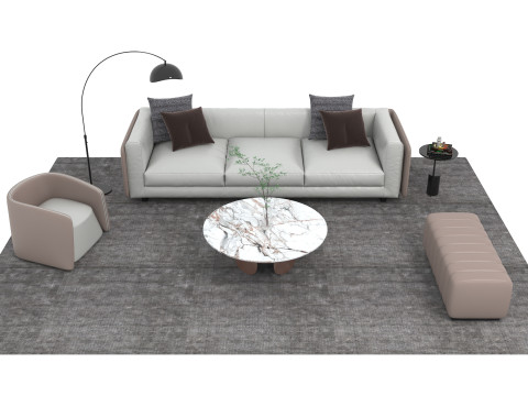 真皮沙发套19 3D 模型