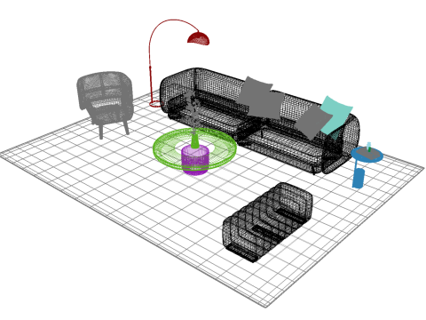 Set divani in pelle20 Modello 3D