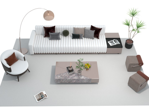 Тканевый диван 17 3D Модель