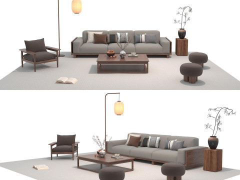 Set sofa kain 27 Model 3D