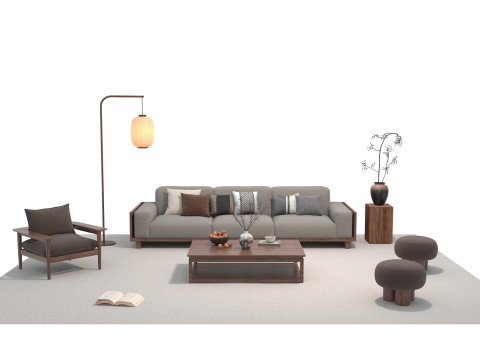 Stoffsofagarnitur 27 3D Modell