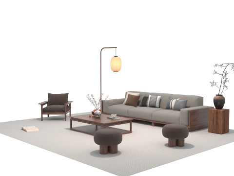 Stoffsofagarnitur 27 3D Modell