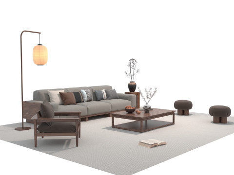 Stoffsofagarnitur 27 3D Modell