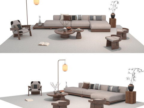 Set sofa kain 28 Model 3D